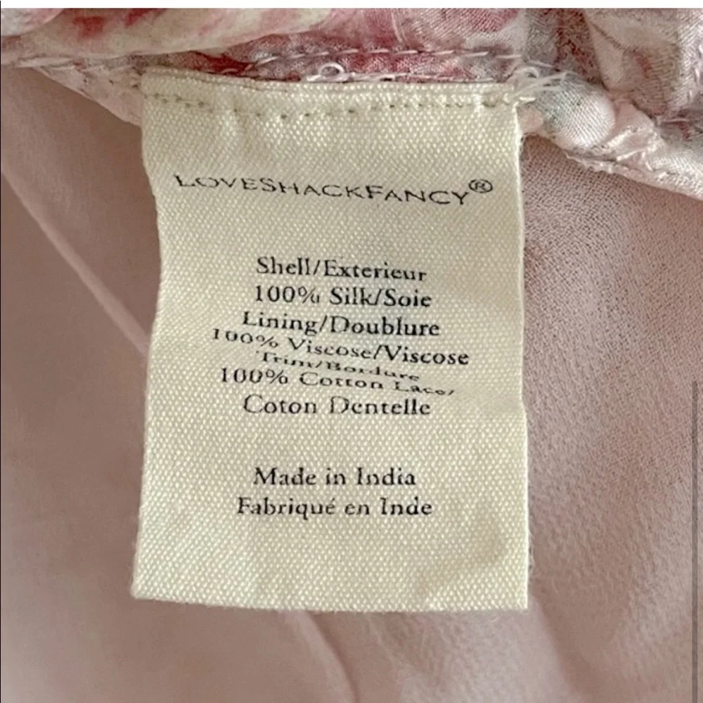 Never worn! LoveShackFancy silk pink saffron mini dress - Picture 5 of 5